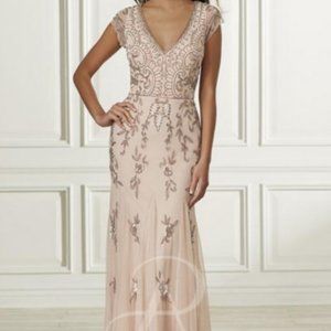 Adrianna Papell Floral beaded dress